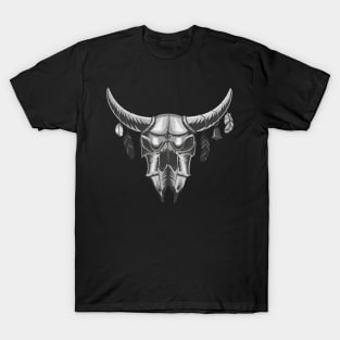 Big Black Bull Skull T-Shirt